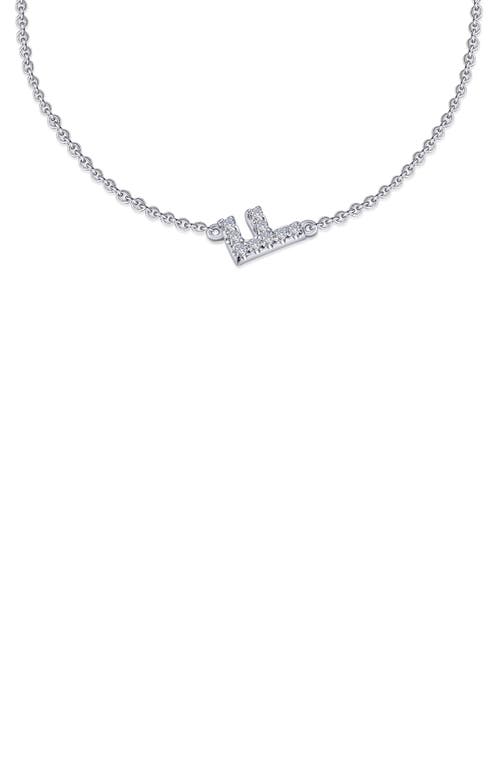 Lafonn Simulated Diamond Pavé Initial Bracelet In Silver/white F