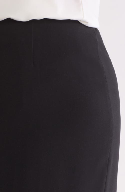 Kasper Skimmer Center Back Zip Pencil Skirt In Black