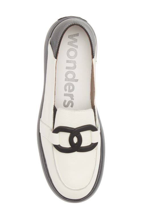 Shop Wonders Platform Loafer In Wild Milk/wild Black