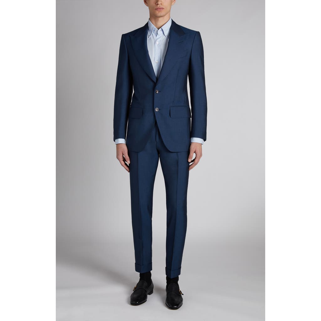 Tom Ford Men's Shelton Mouline Check Suit In Ink Blue