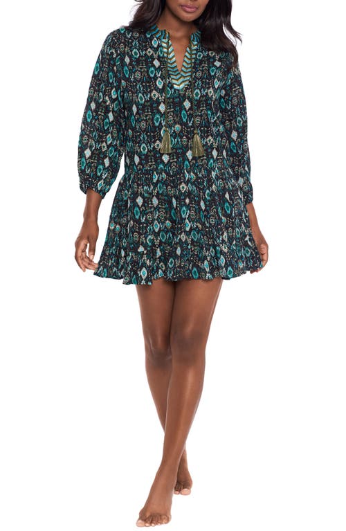 Miraclesuit Bijoux Cover-Up Beach Dress Black Multi at Nordstrom,