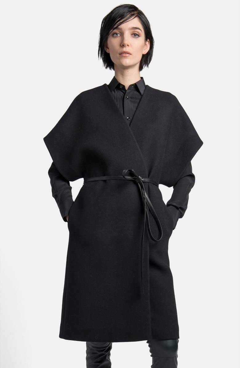 Saint Laurent Wool Blend Kimono Wrap Coat | Nordstrom