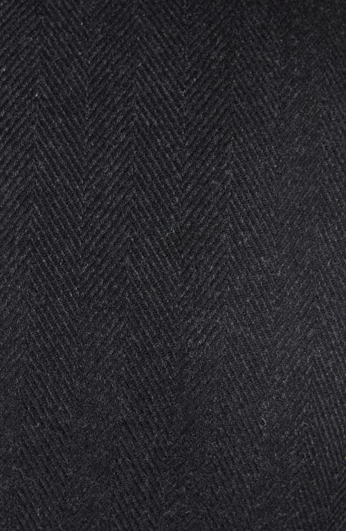 Tom Ford Double Breasted Herringbone Wool & Cashmere Coat In Ig690 Charcoal