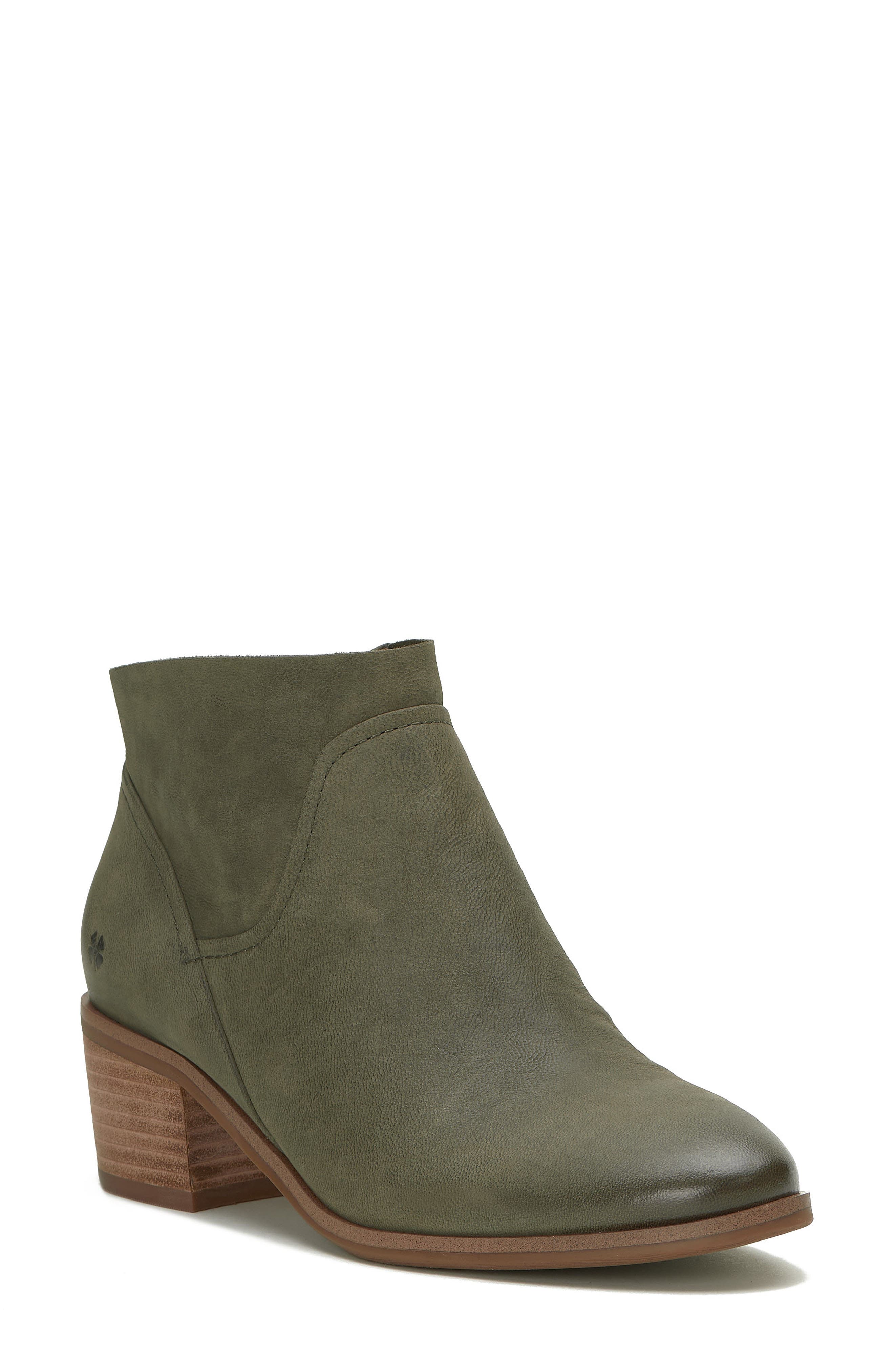 Lucky Brand Kancie Bootie, Women's, Olive Green Suede