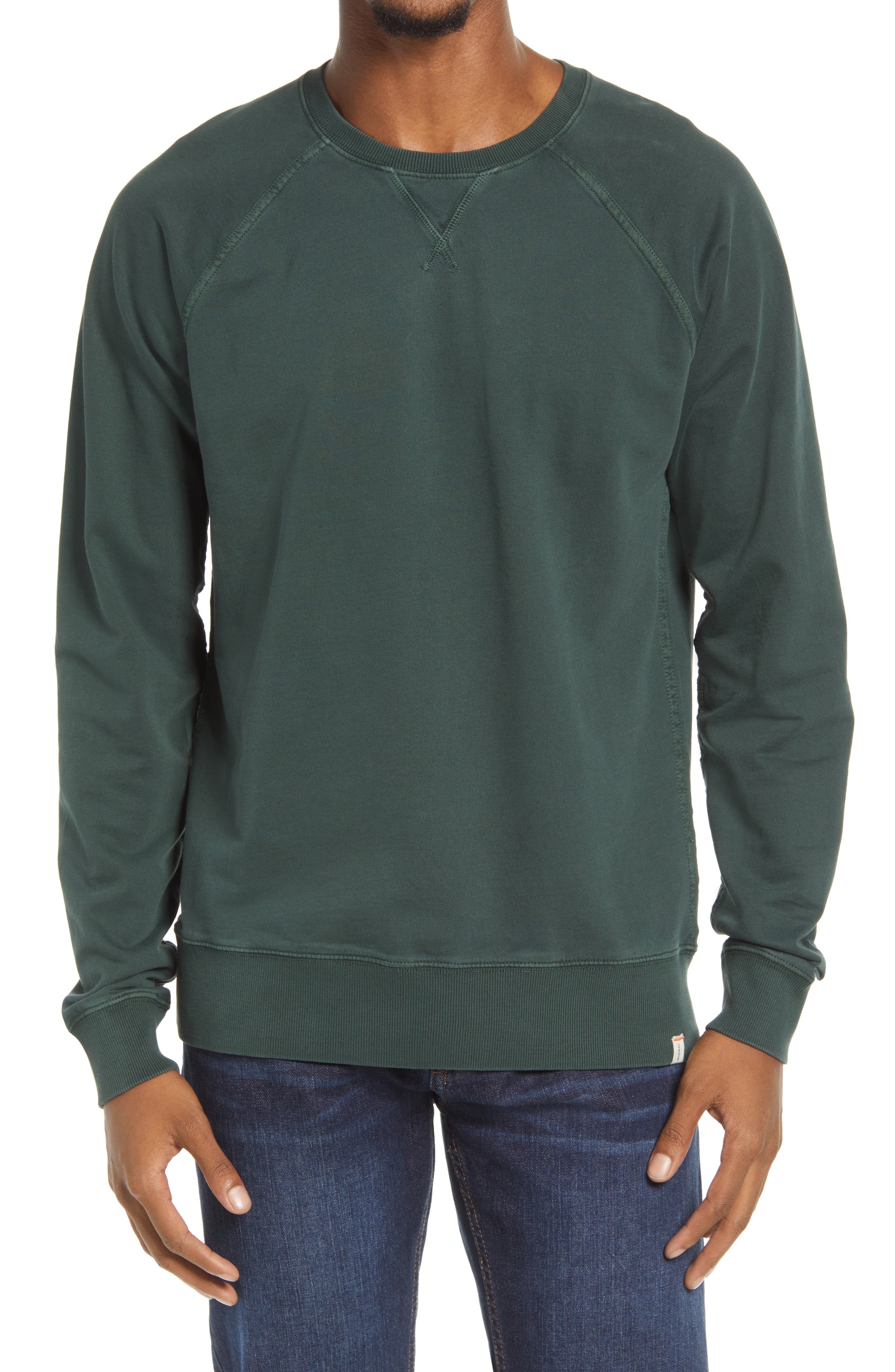 green crew neck