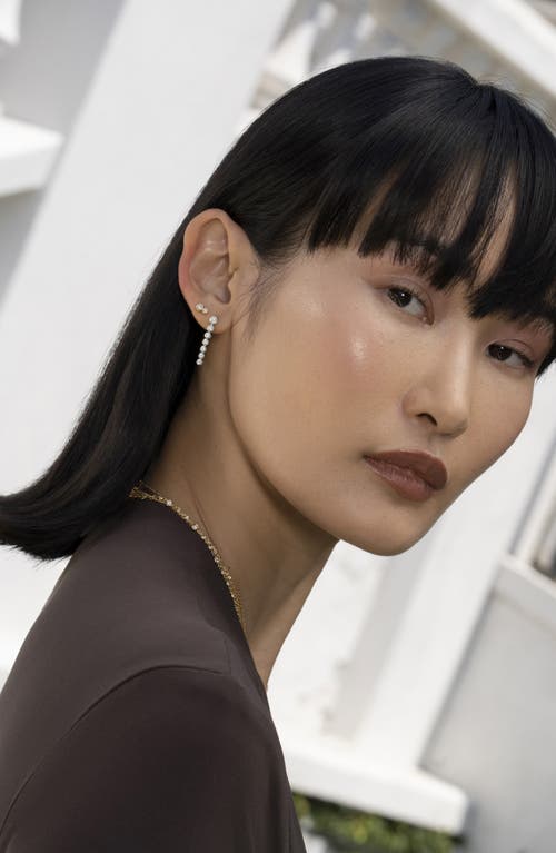 Bony Levy Monaco Diamond Linear Drop Earrings In 18k White Gold
