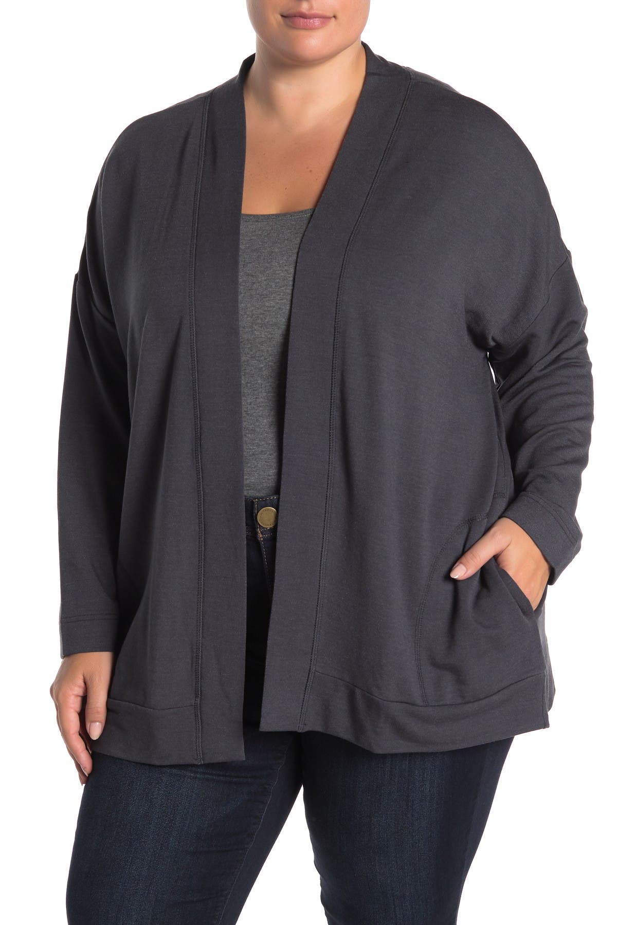 open front fleece cardigan