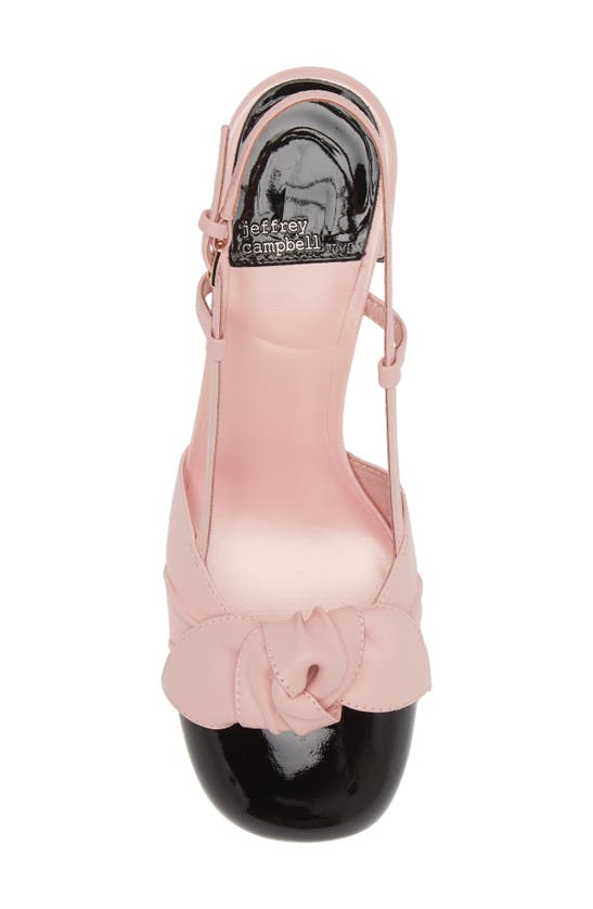Shop Jeffrey Campbell Babydoll Slingback Cap Toe Pump In Pink Black Patent
