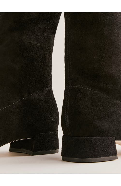 Shop Reformation Raven Knee High Boot In Black Suede