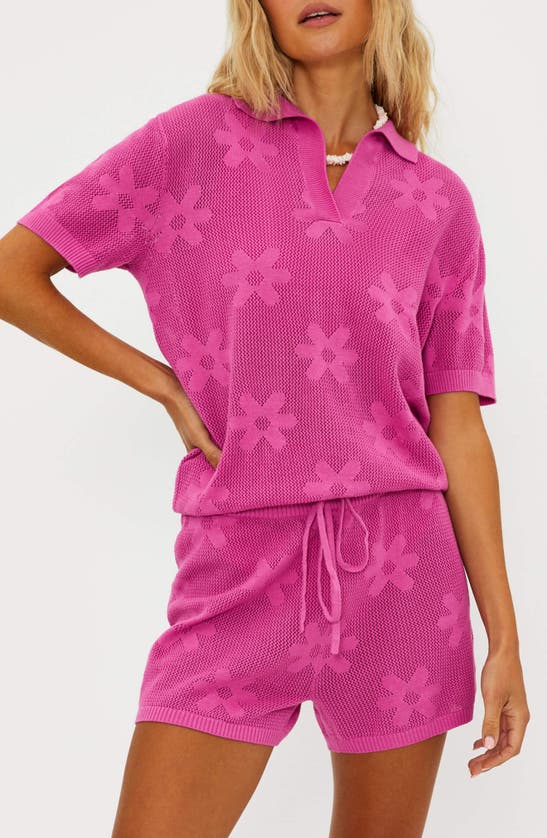 Shop Beach Riot Liliana Cover-up Sweater In Blossom Jacquard