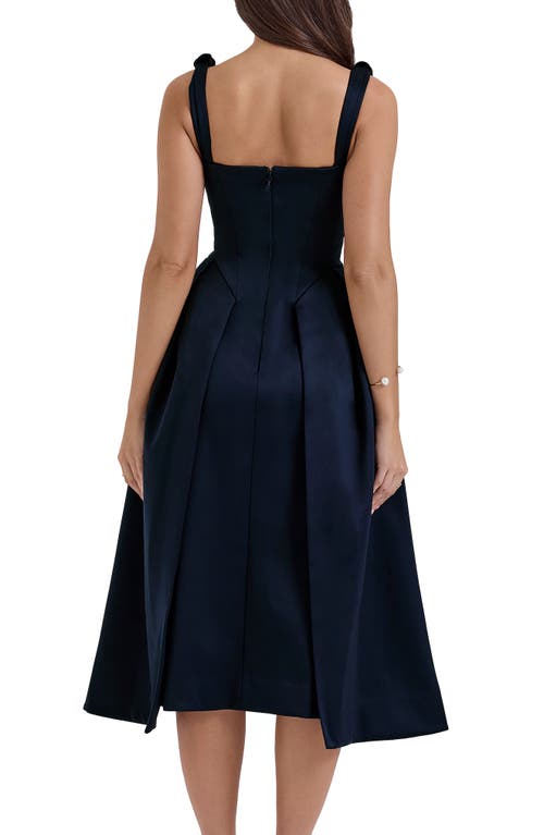 House Of Cb Paloma Plunge Neck Sleeveless Midi Dress In Parisian Night