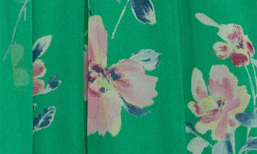 Shop Speechless Kids' Floral Chiffon Dress In Green/pink