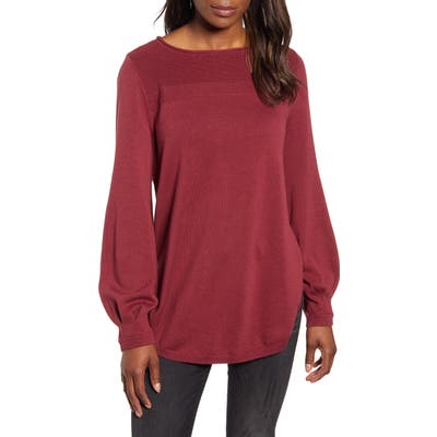 Caslon Bishop Sleeve Sweater, Red
