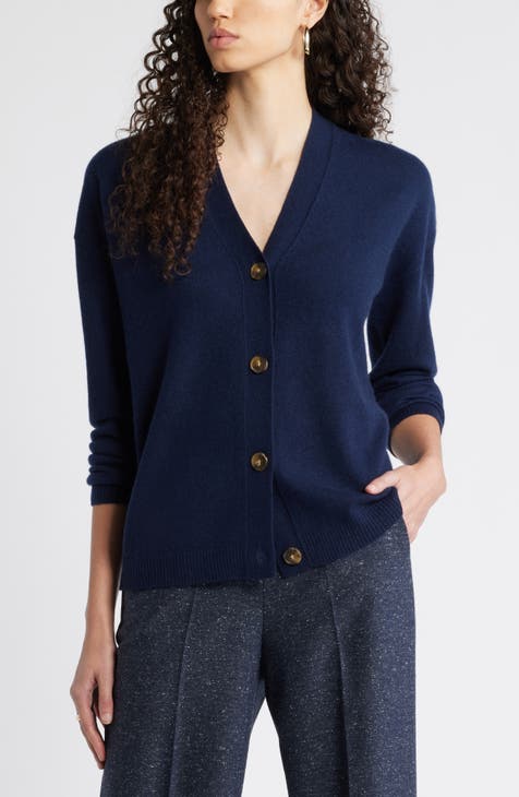 Blue cardigan womens best sale