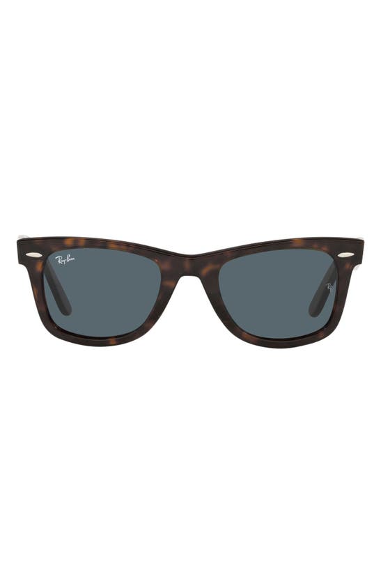 Ray Ban Classic Wayfarer 50mm Sunglasses In Havana/ Dark Grey Solid
