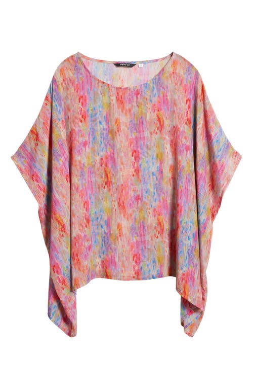 Apny Print Dolman Sleeve Top In Pink Multi