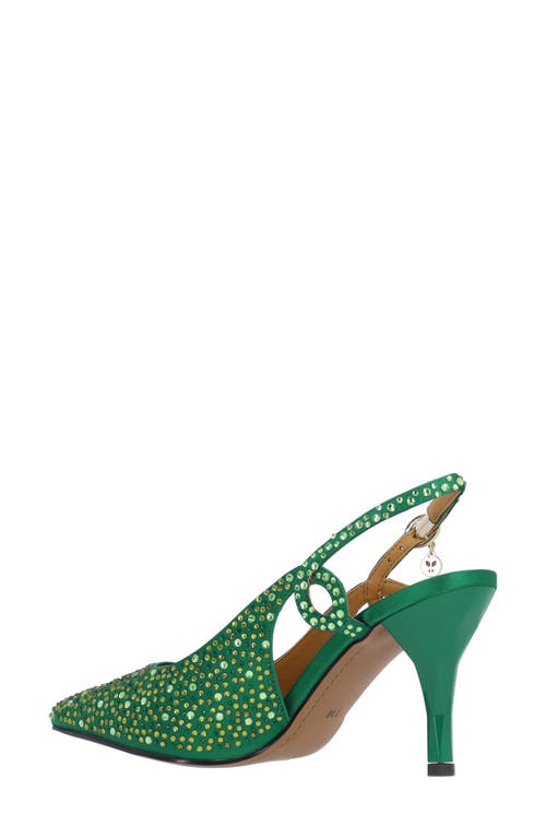 J. Reneé Viviene Slingback Pointed Toe Pump In Emerald