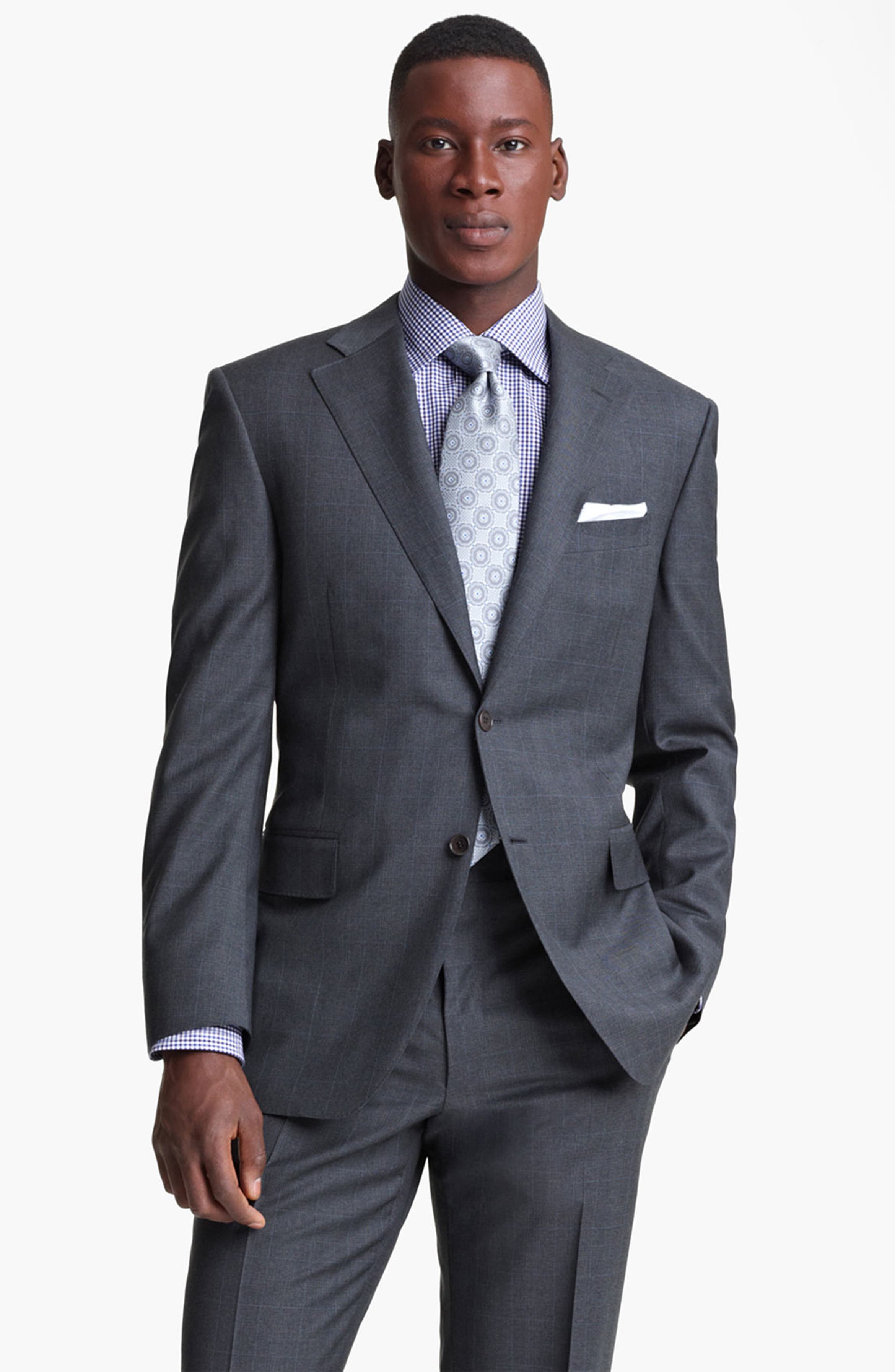 Canali Plaid Wool Suit | Nordstrom