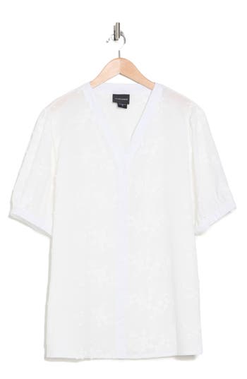 Forgotten Grace Embroidered Button-up Shirt In White