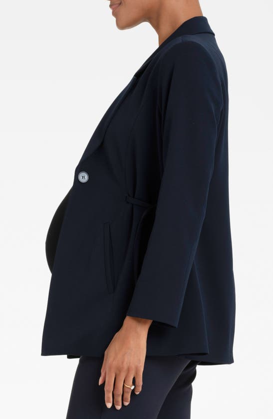 Seraphine Tailored Maternity Blazer In Navy