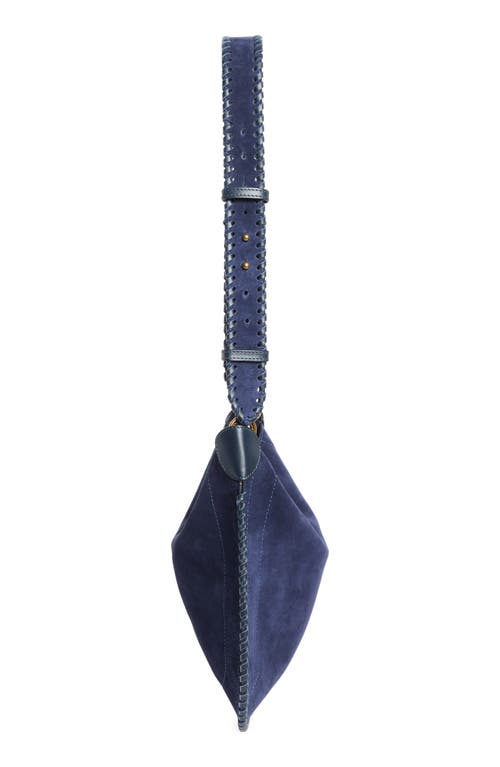 Isabel Marant Oskan Xo Capsule Suede Shoulder Bag In Midnight