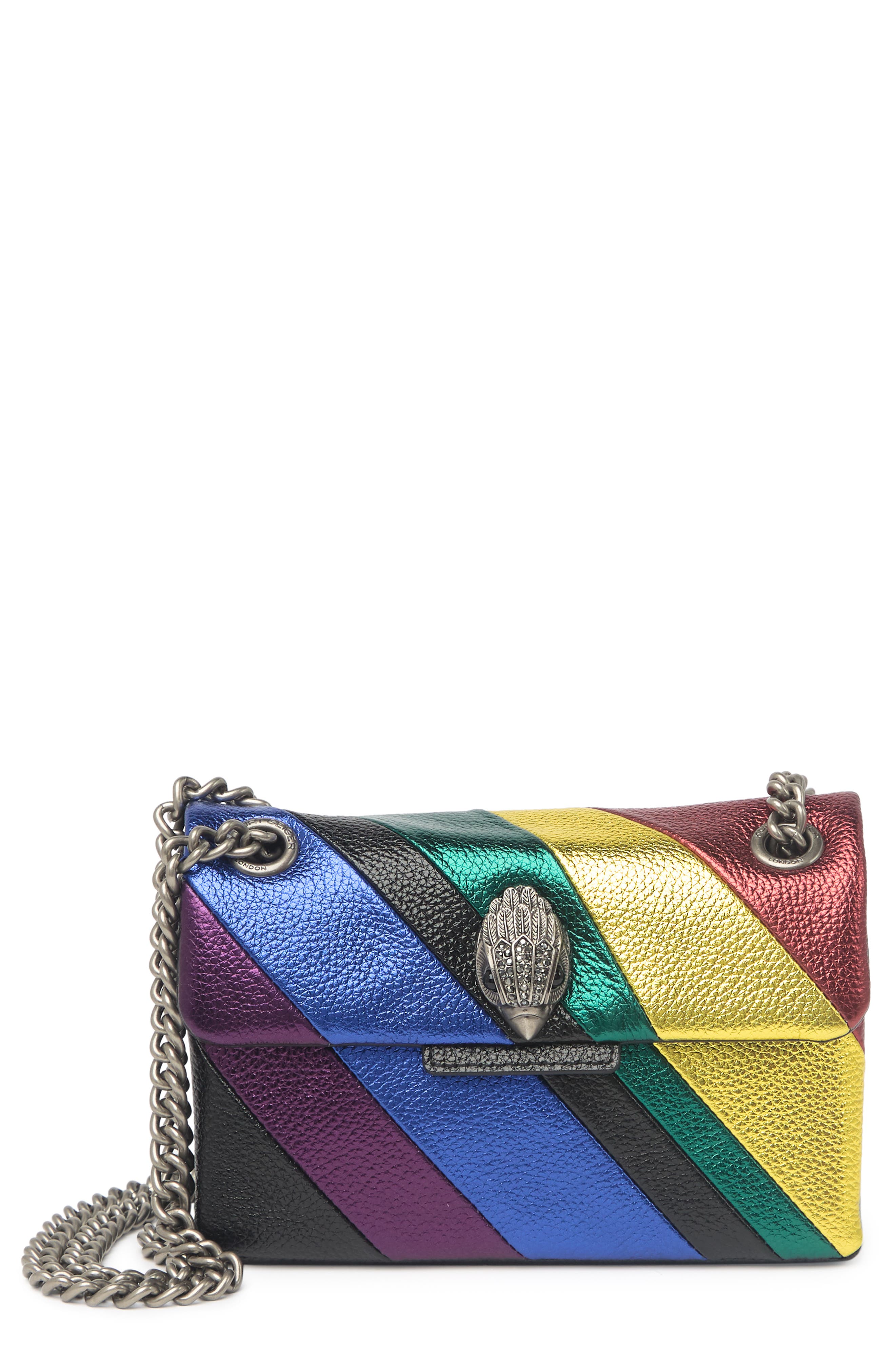 rainbow leather bag