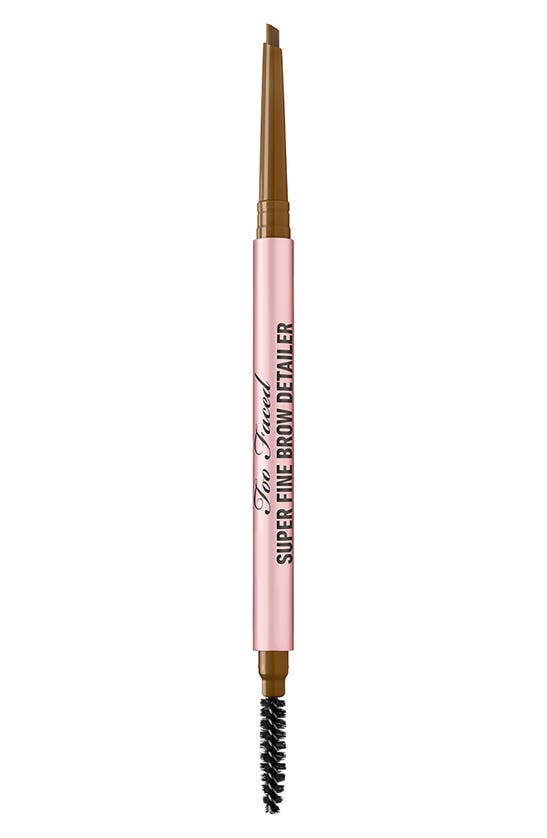 Too Faced Super Fine Brow Detailer Eyebrow Pencil Medium Brown 0.002 oz/ 0.057 In Medium Brown