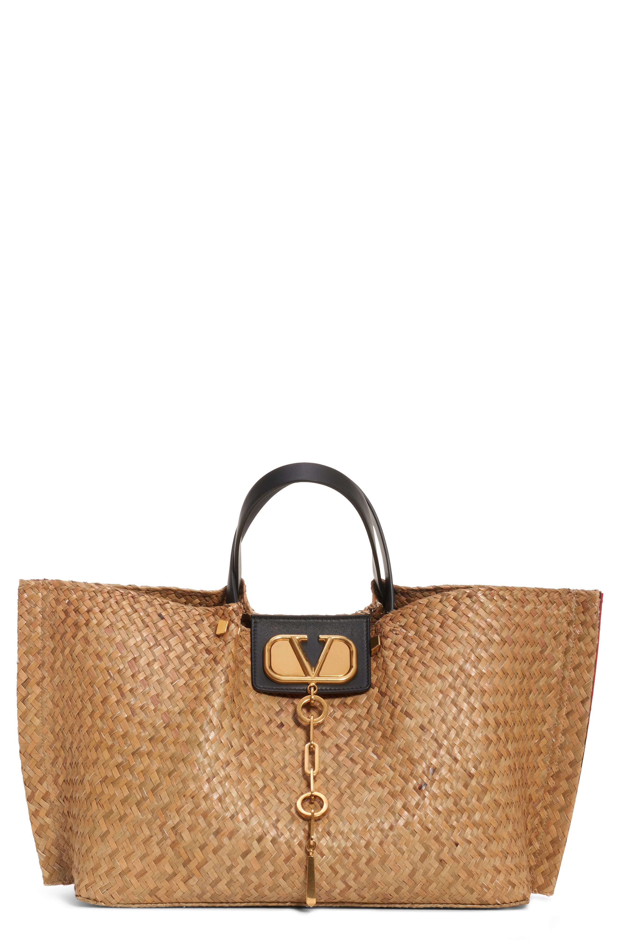 large raffia tote