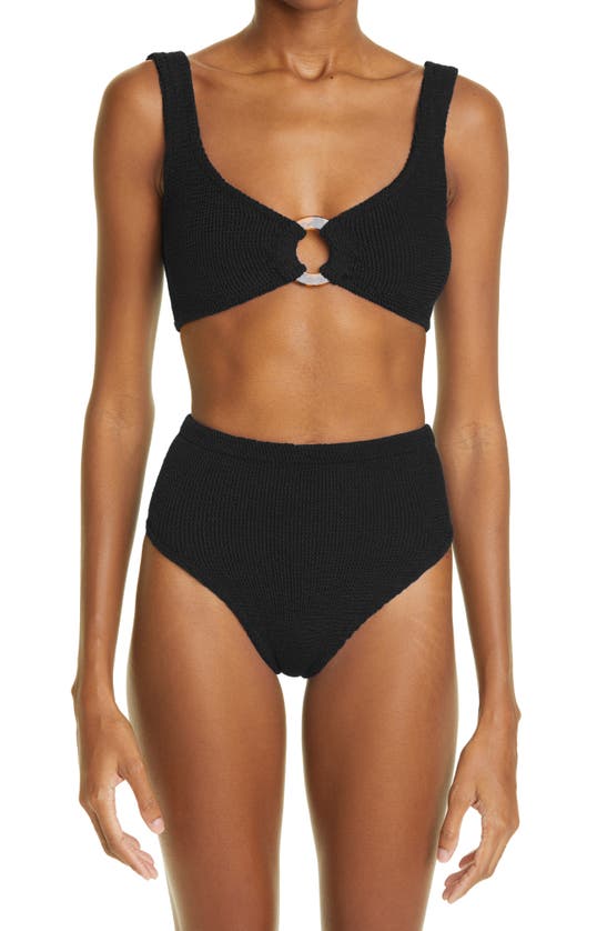 Hunza G Nadine Two-piece Swimsuit In Black