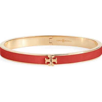 Tory Burch Kira Logo Enamel Hinge Bracelet