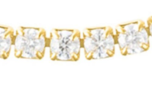 Adornia 14k Plated 7 Micro Tennis Bracelet In Gold