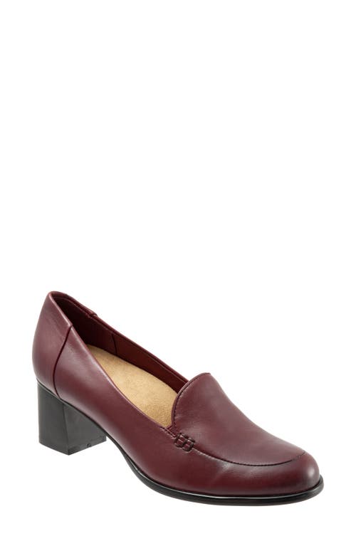 Trotters Quincy Loafer Pump Dark Red Leather at Nordstrom,