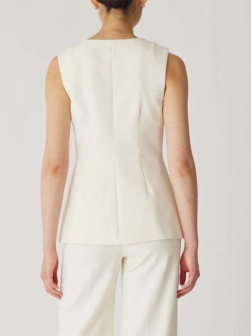 REBECCA TAYLOR REBECCA TAYLOR REFINED SUITING BUTTON FRONT VEST 