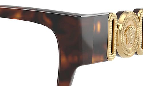 Versace 55mm Pillow Optical Glasses In Havana