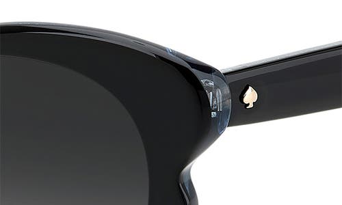 Kate Spade Elina Gradient Acetate Cat-eye Sunglasses In Black/grey Shaded