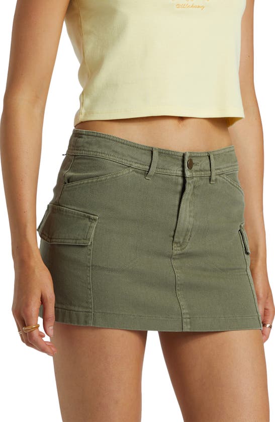 Shop Billabong Hilary Cargo Miniskirt In Canteen