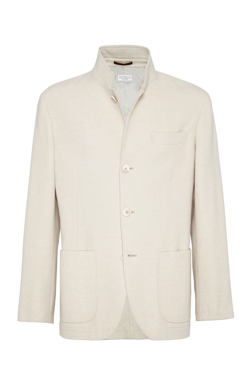 Shop Brunello Cucinelli Blazer-style Outerwear In Sand