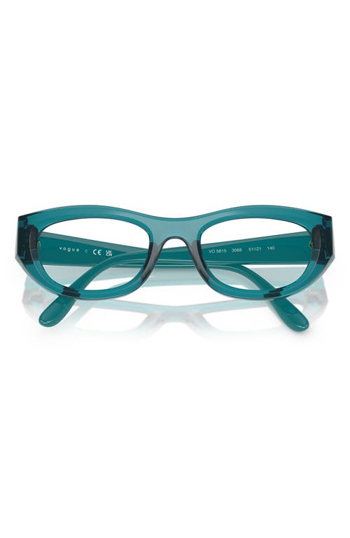Vogue 49mm Oval Optical Glasses In Blue