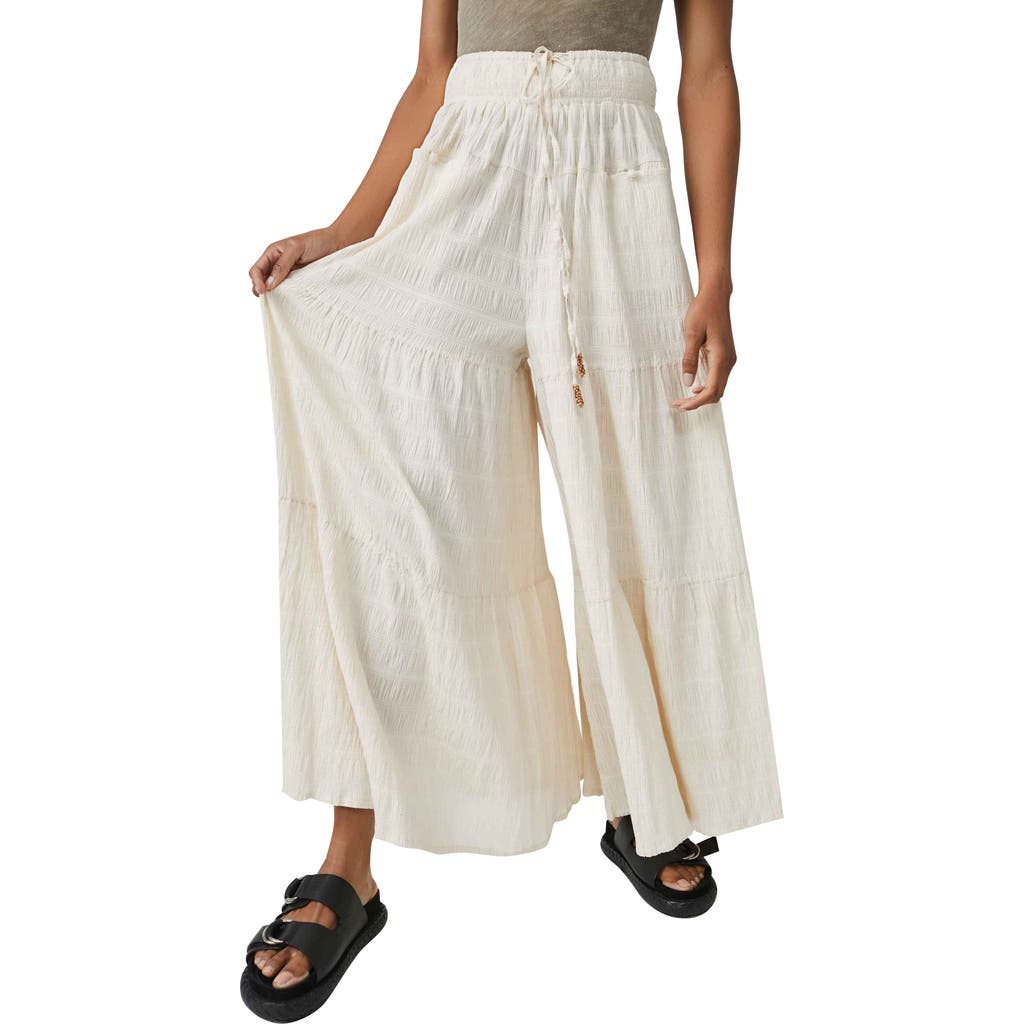 Free People Free-est In Paradise Wide Leg Pants In Ecru