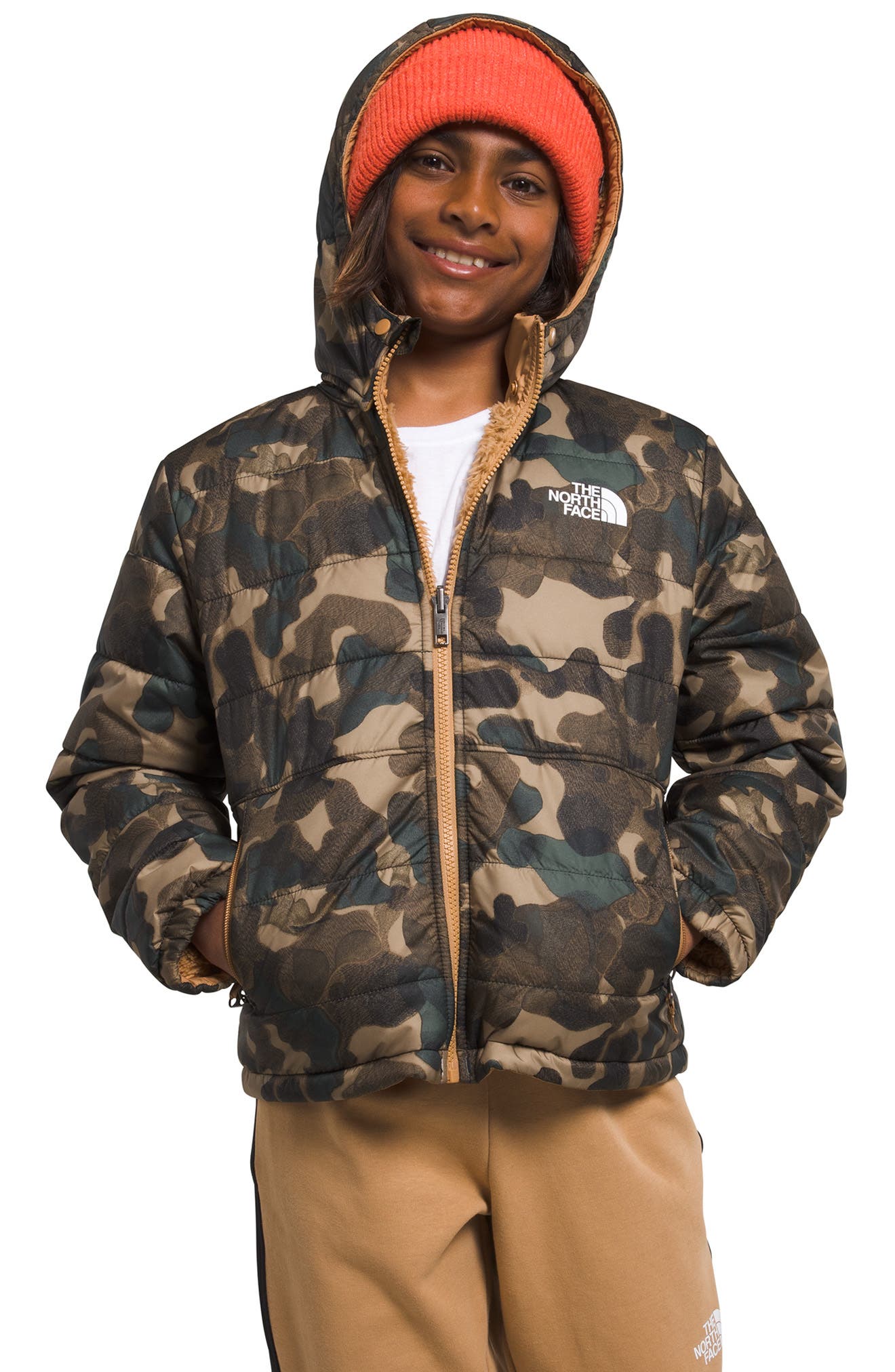 North face rain jacket camo top