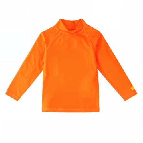 Shop Uv Skinz Long Sleeve Sun & Swim Shirt In Neon Orange