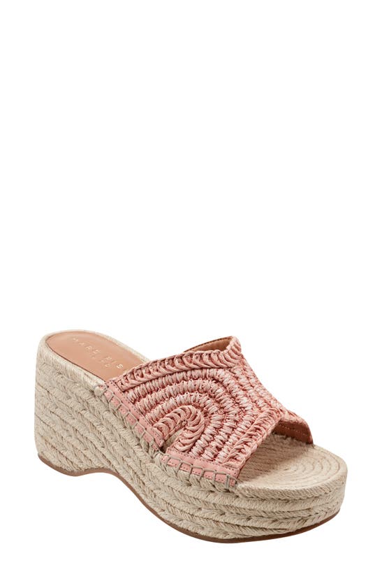 Shop Marc Fisher Ltd Zakki Platform Wedge Sandal In Medium Pink