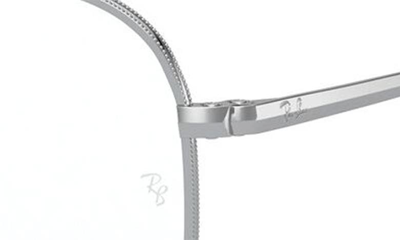 Ray Ban Ray-ban 51mm Round Optical Glasses In Silver