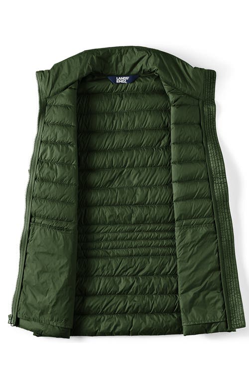 Shop Lands' End Plus Size Wanderweight Packable Ultralight Down Vest In Estate Green Shine