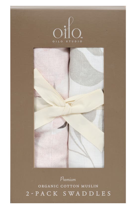 Oilo 2-pack Swaddle Blankets In Blush