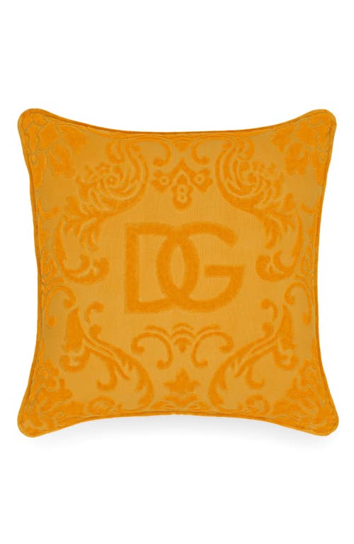 Dolce & Gabbana Cotton Cushion In Gold