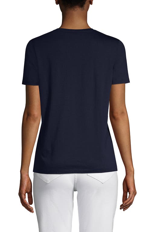 Shop Lands' End Relaxed Supima Cotton Crew Neck T-shirt In Radiant Navy