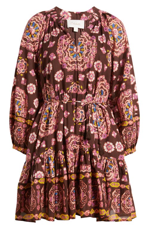 Shop Cleobella Eliva Print Long Sleeve Organic Cotton Minidress In Avalon Print