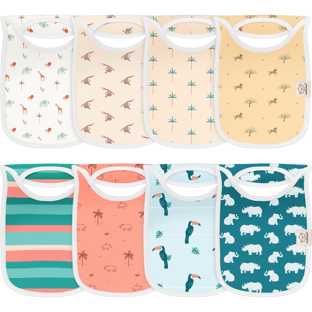Keababies 8-pack Hallo Drool Bibs In Wildscape