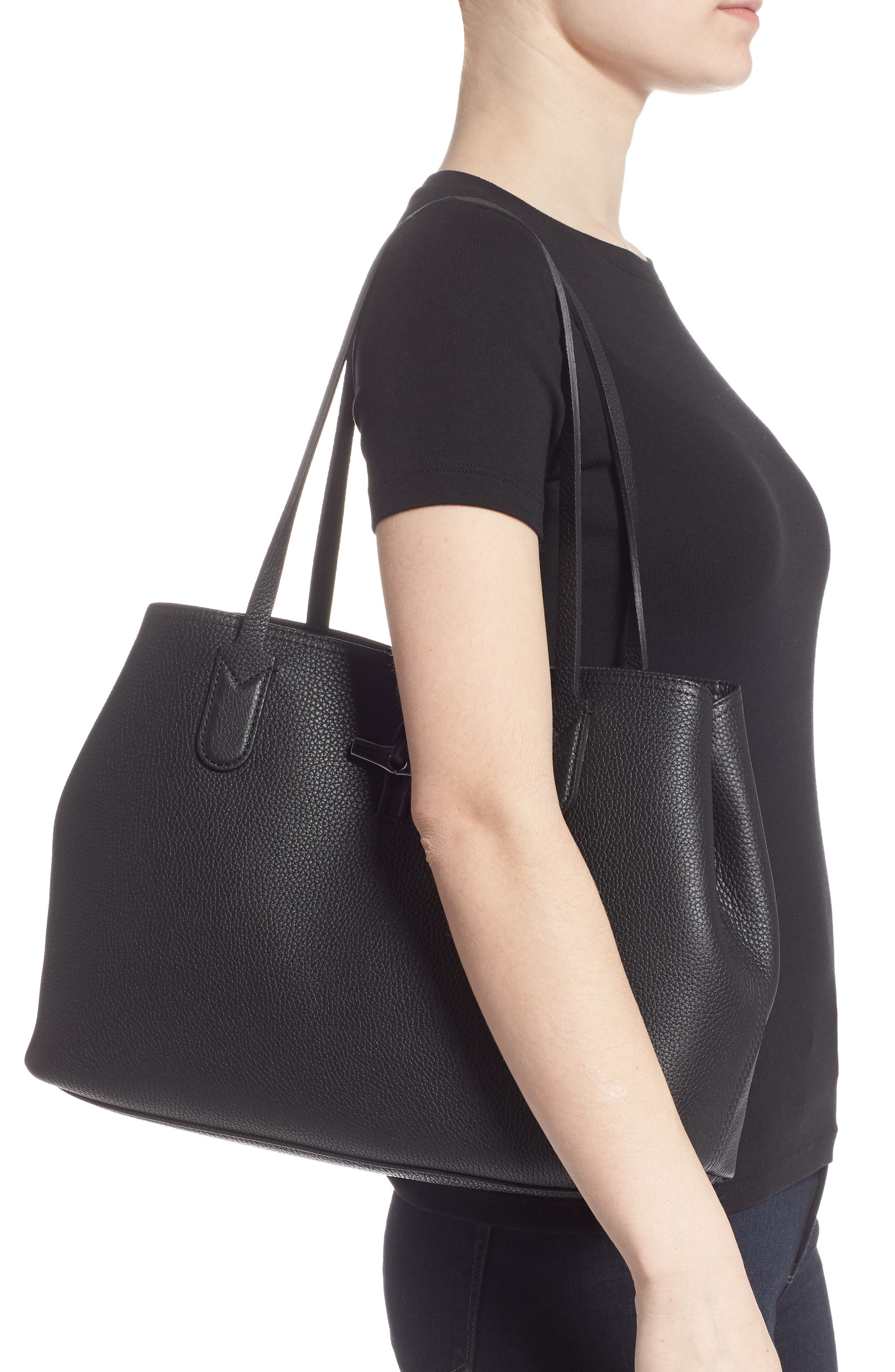 longchamp roseau medium tote